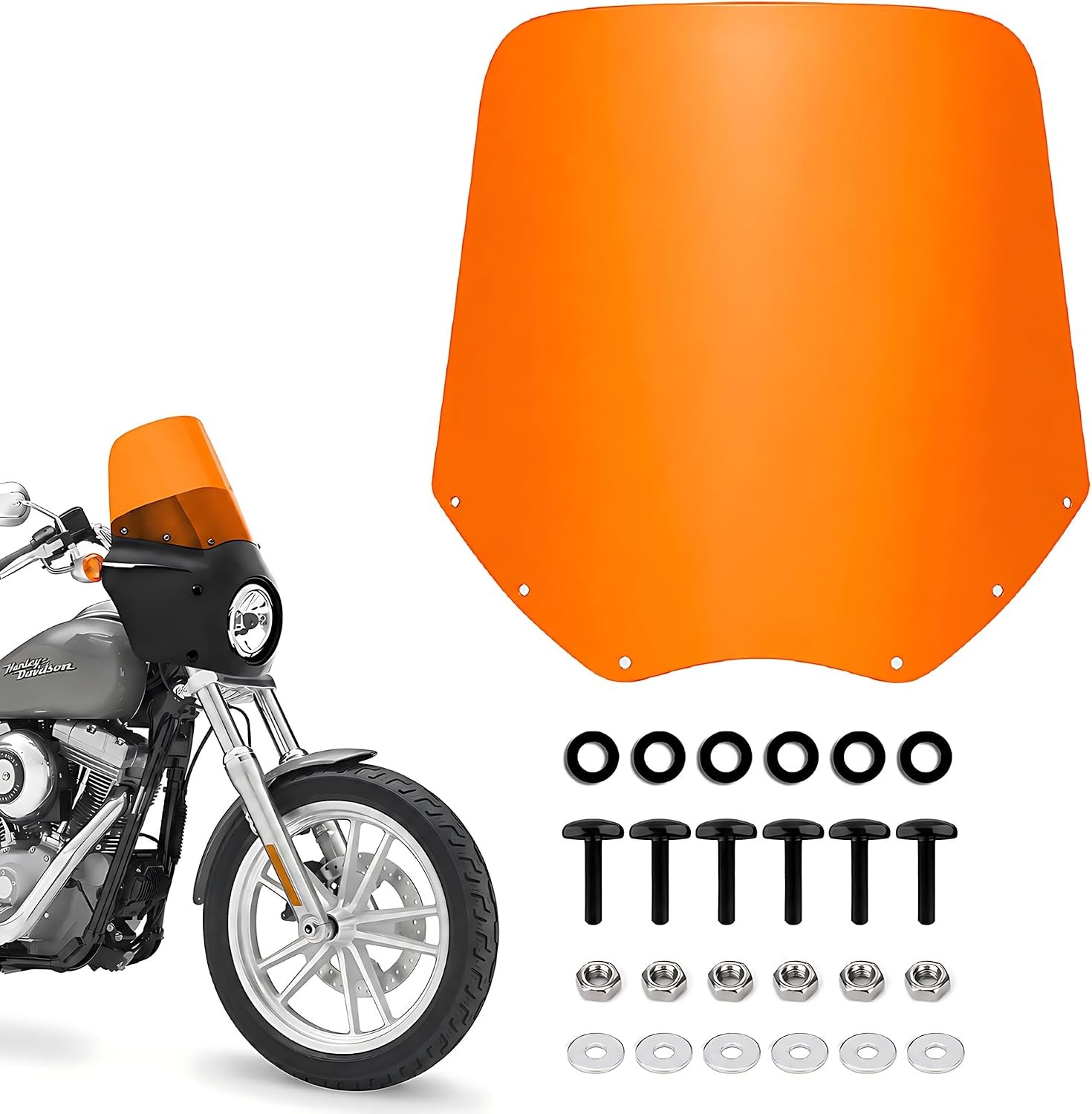 13″ Orange Windscreen Windshield For FATECIM Road Warrior Fairing 6021 6024 6033
