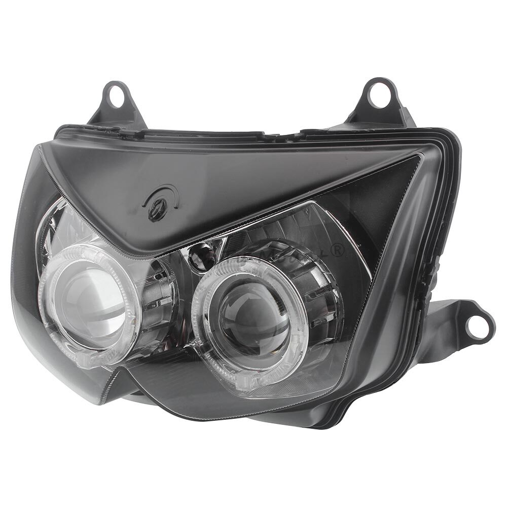 Headlight Red Devil White Angel Eye Projector For Kawasaki Z1000 Z750 NINJA 250R
