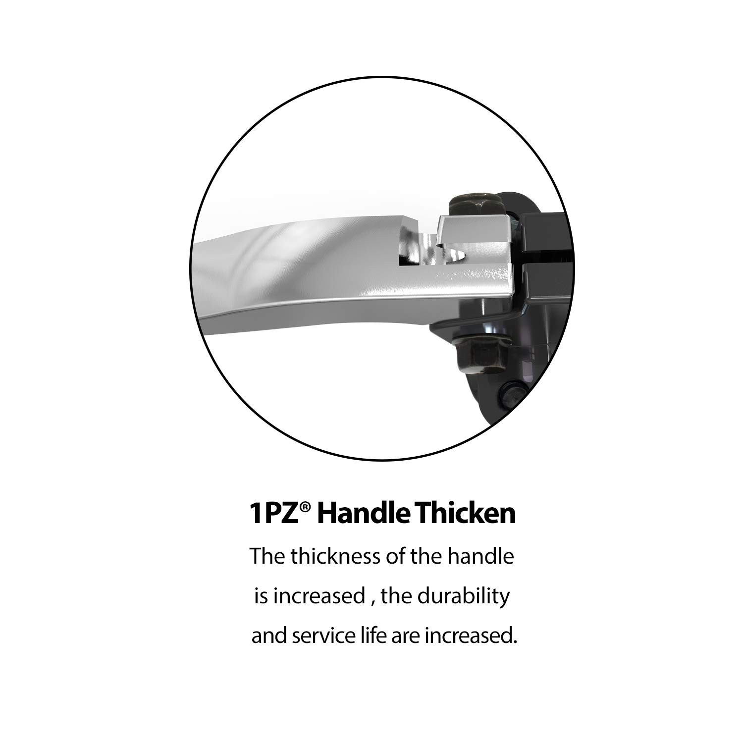 1PZ SL1-C39 7/8” Handlebar Left Clutch Lever + 39″ Cable Silver