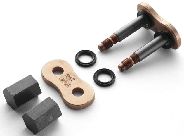 EK 525 SRX2 Series Quadra X-Ring Chain SLJ Screw-Type Master Link Gold