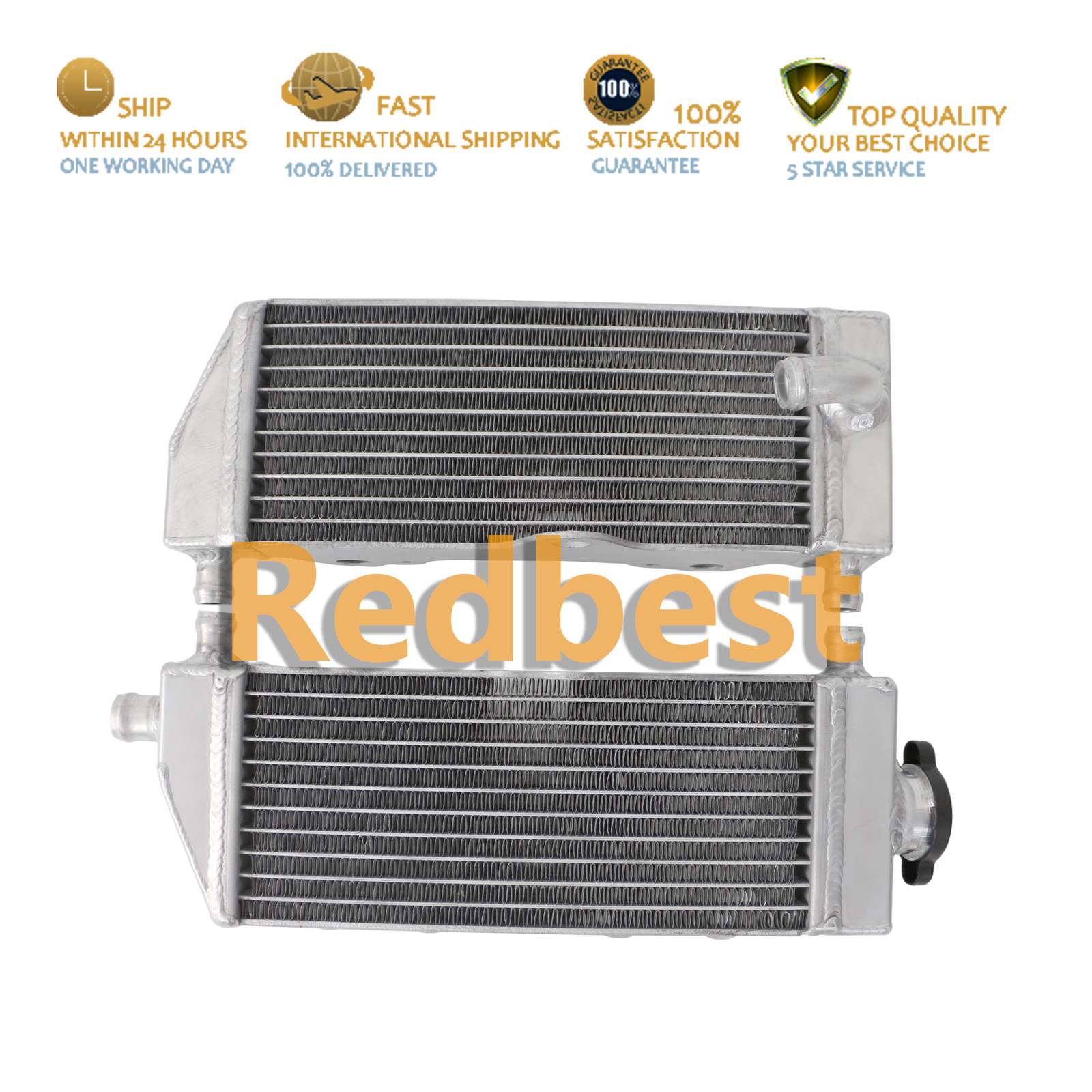 100%Leak Tested Aluminum Radiator For Yamaha YZ/WR250 2002-2019 YZ250X 2016-2019