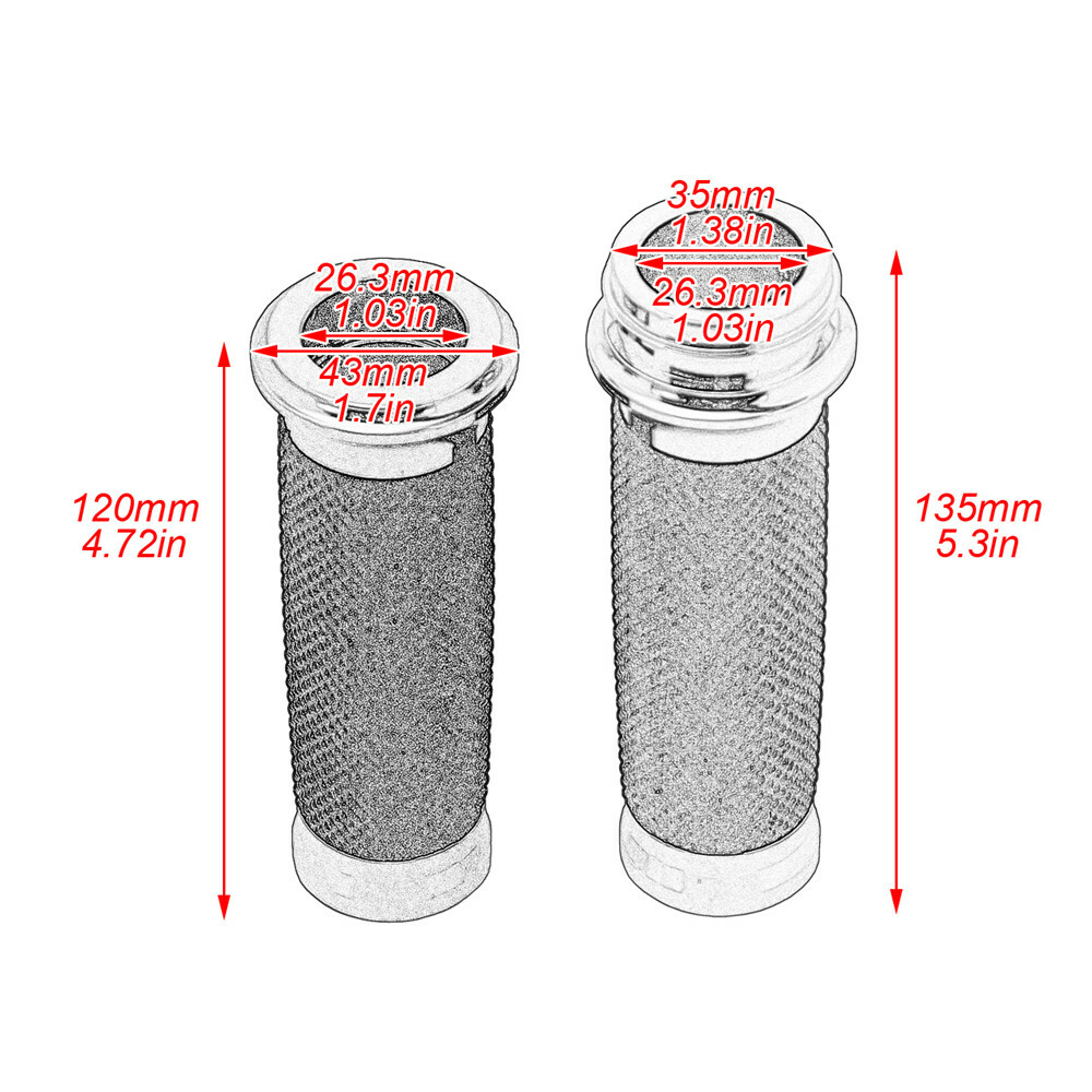 1“ Universal Handle Bar Hand grips Fit For Harley Touring Sportster XL883 XL1200