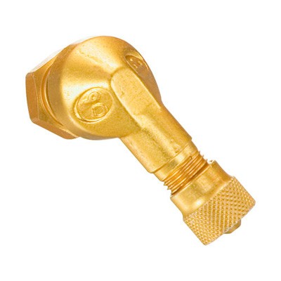 Bridgeport Motorcycle Tyre Valve – 8.3mm / Gold (Aluminium, Flush Fit 90 Deg)