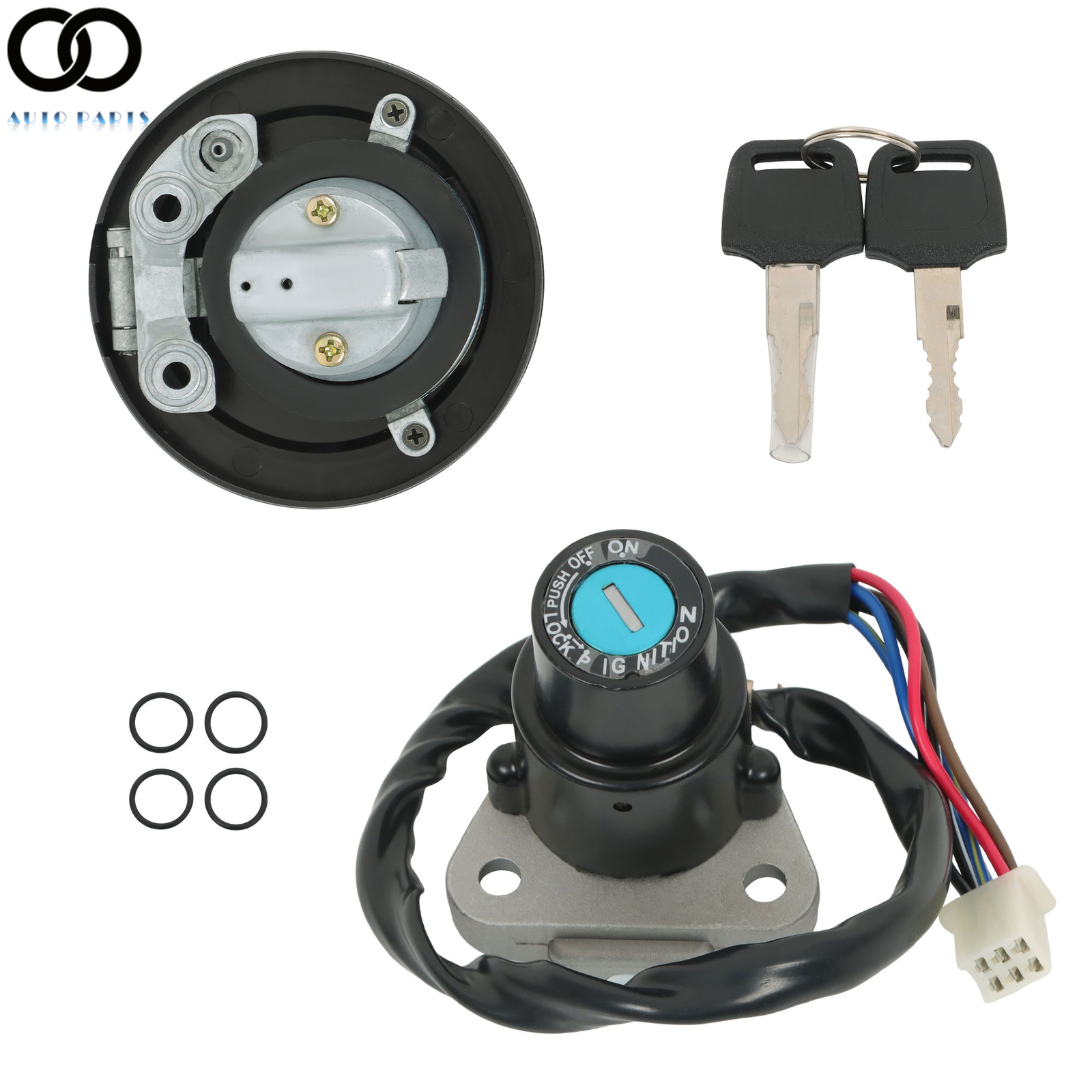 Fuel Gas Cap For Kawasaki KL250 KLR250 86-05 KL600 KLR650 87-07 Ignition Switch