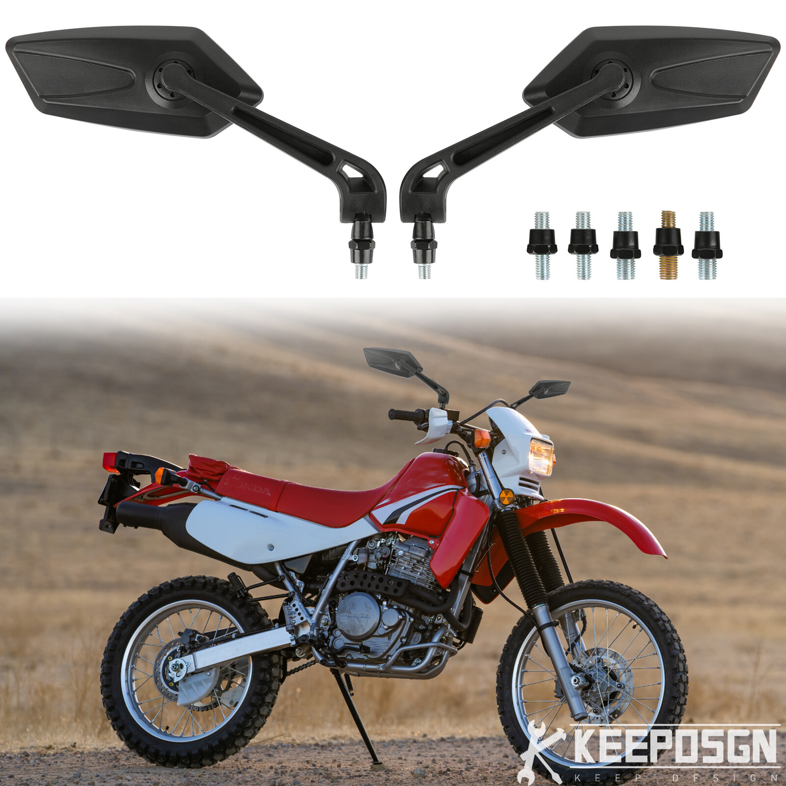 For Honda XR600R XR650L XR 600 200 150L 125L Motorcycle Rear View Side Mirrors