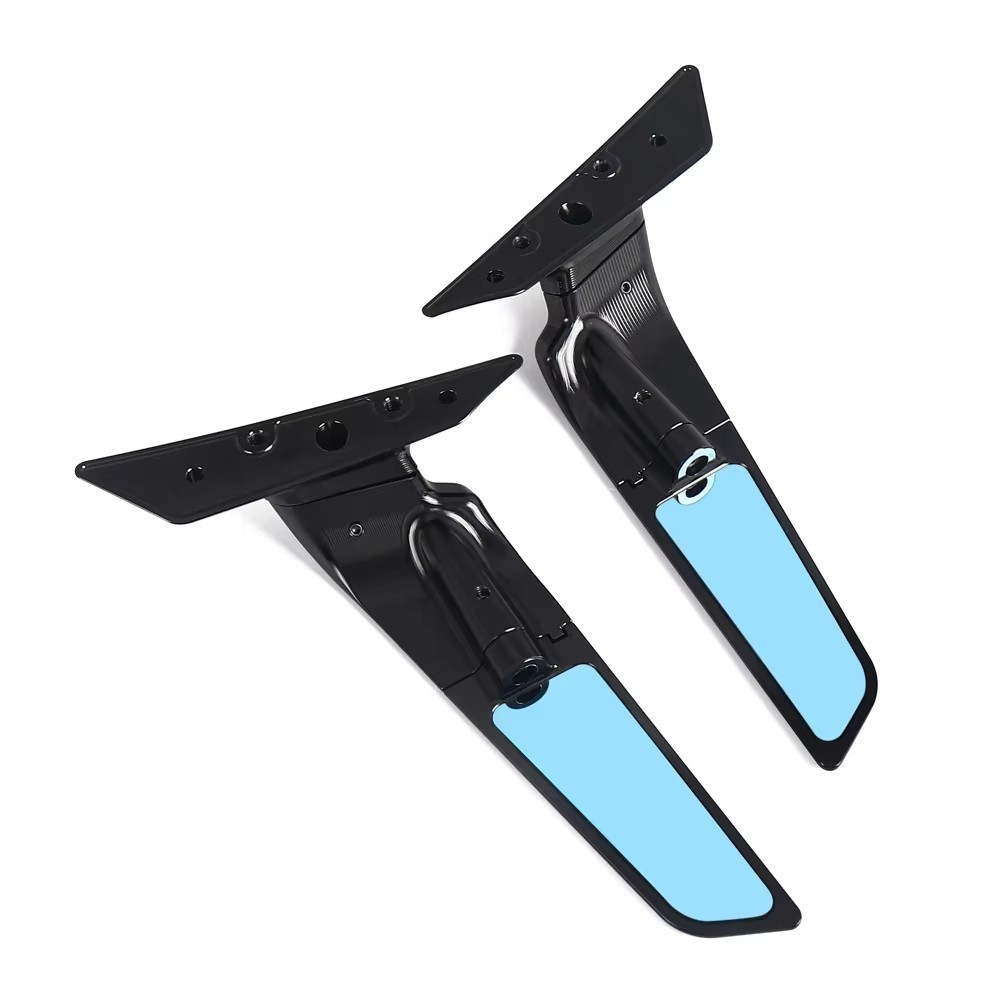Pair CNC Adjustable Side Wing Rear View Mirrors Fits For Daytona 660 2024-2026