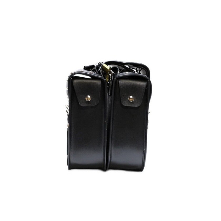 11.5″ W BLACK PVC MOTORCYCLE STUDDED WATERPROOF SADDLEBAGS FOR SUZUKI – UDA72