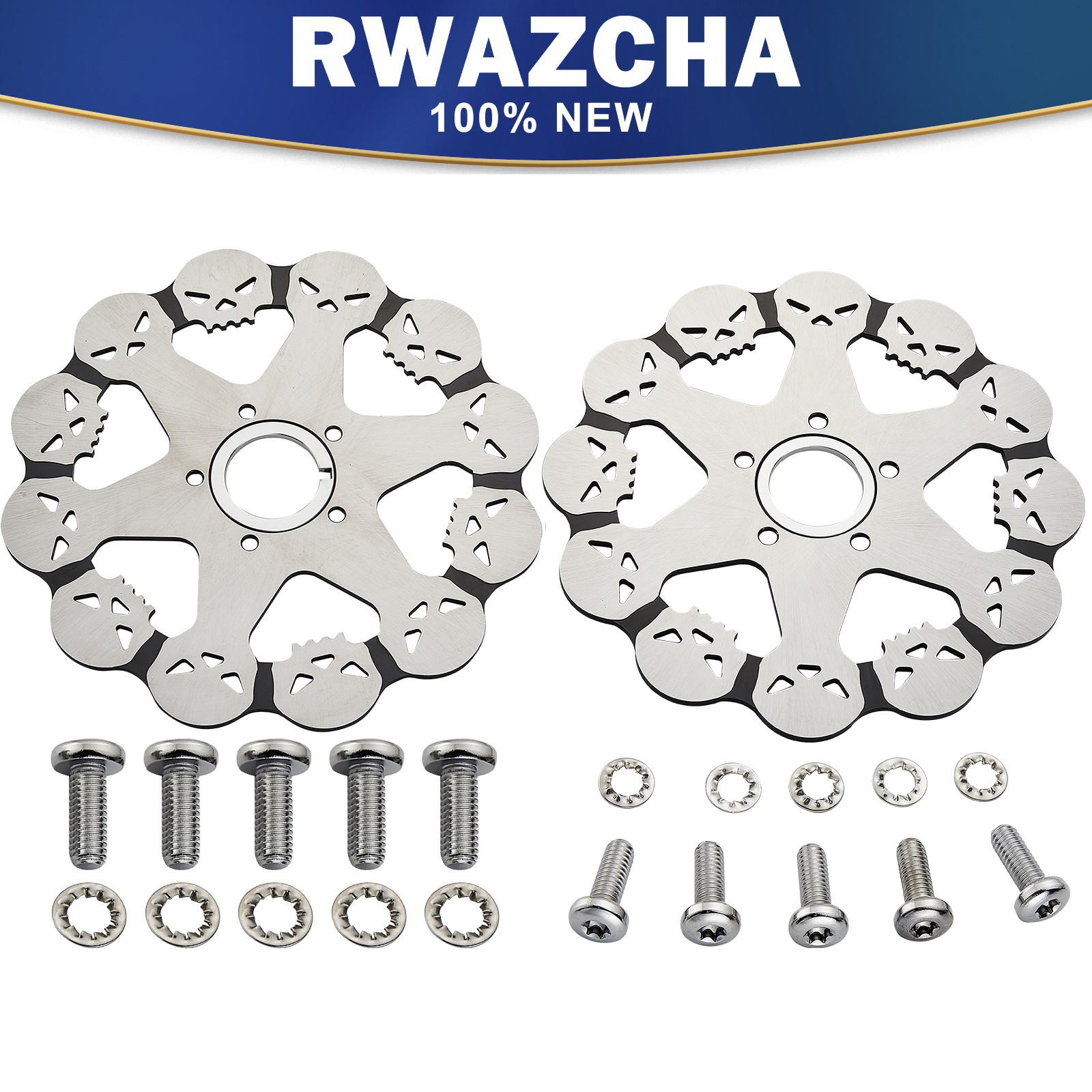 11.5″ (Front & Rear) skullBrake Rotor for Harley Davidson Touring Softail Sliver