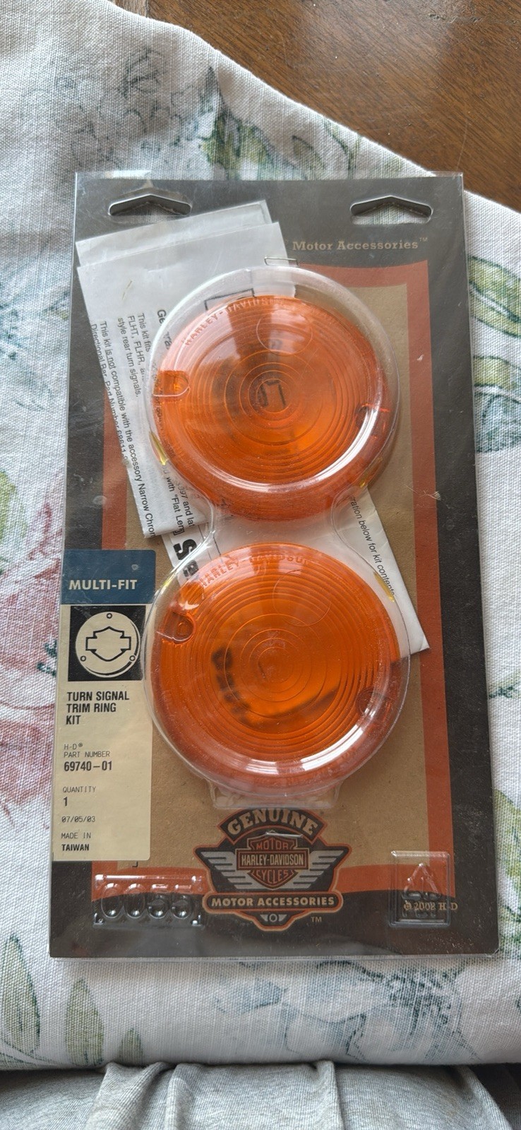 Harley Davidson Amber Turn Signal Lenses (2) New NOS