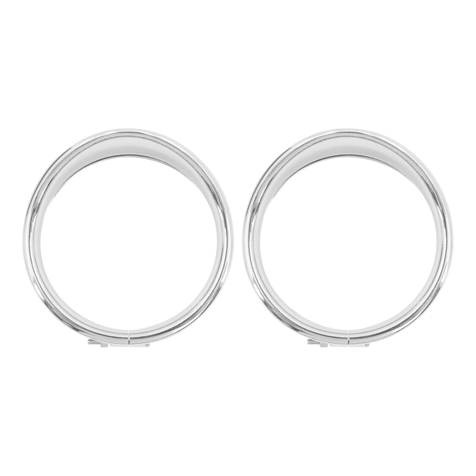 4.5” Chrome Auxiliary Fog Light Trim Visor Ring Fit For Harley Touring Softail
