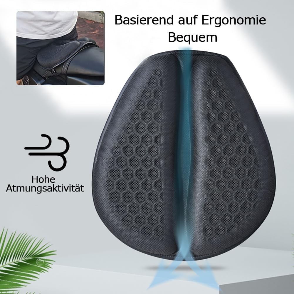 Motorcycle Seat Cushion Gel Pad Foldable Soft Seats with Pressure Relief Pads…