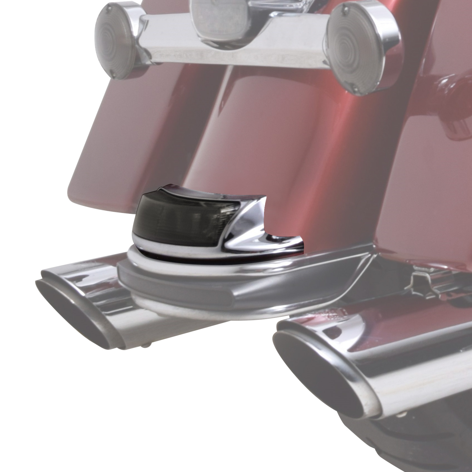 Chrome Smoke ABS Rear Fender LED Tip Light For Harley Touring Electra Road Glide