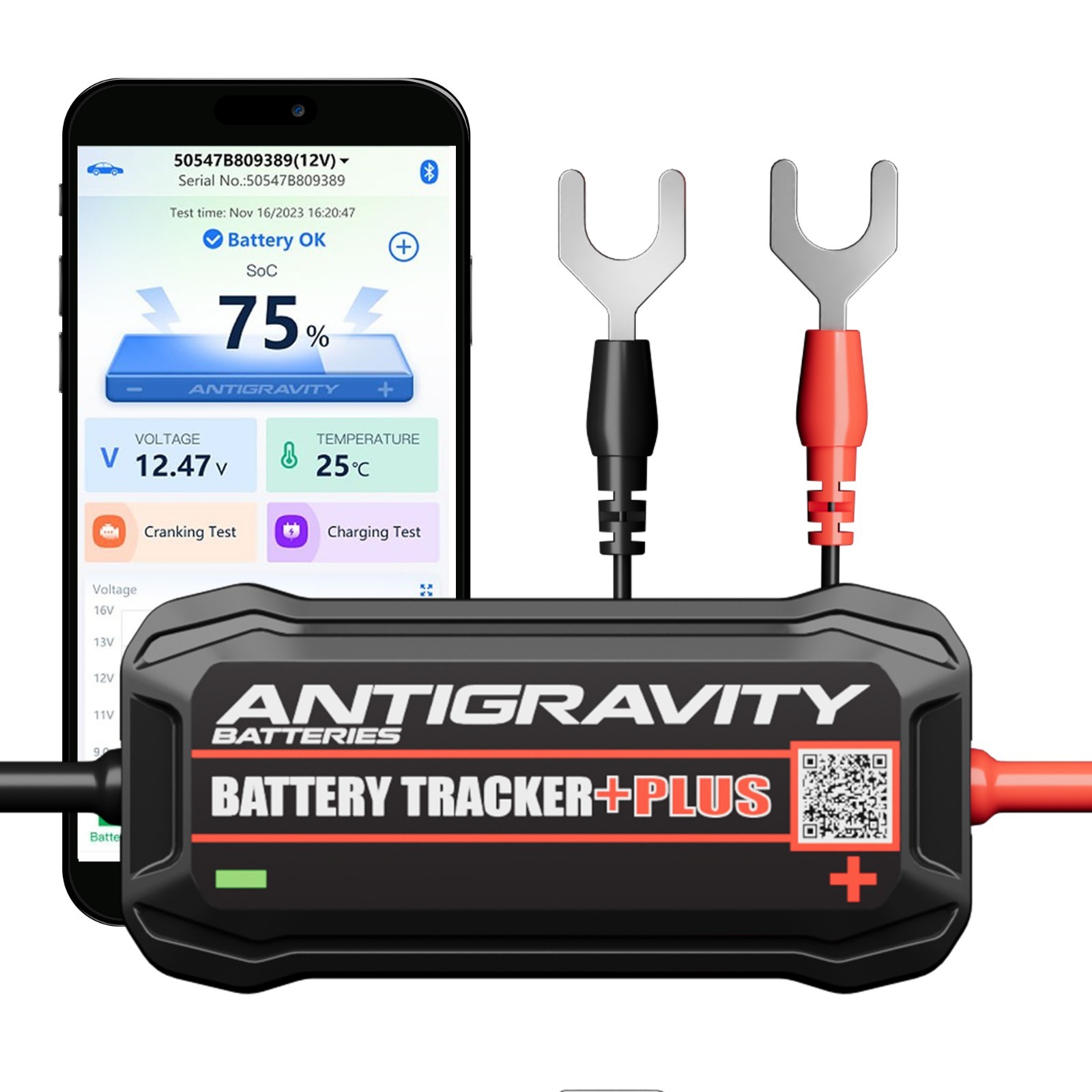 Antigravity BTR-3 Bluetooth Battery Tracker PLUS Monitor 6V 12V 24V Lithium AGM