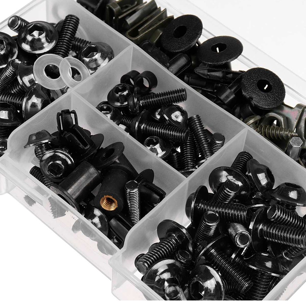 195PCS Motorcycle Complete Bolt Fairing Kit Body Screw Set Parts Accessories