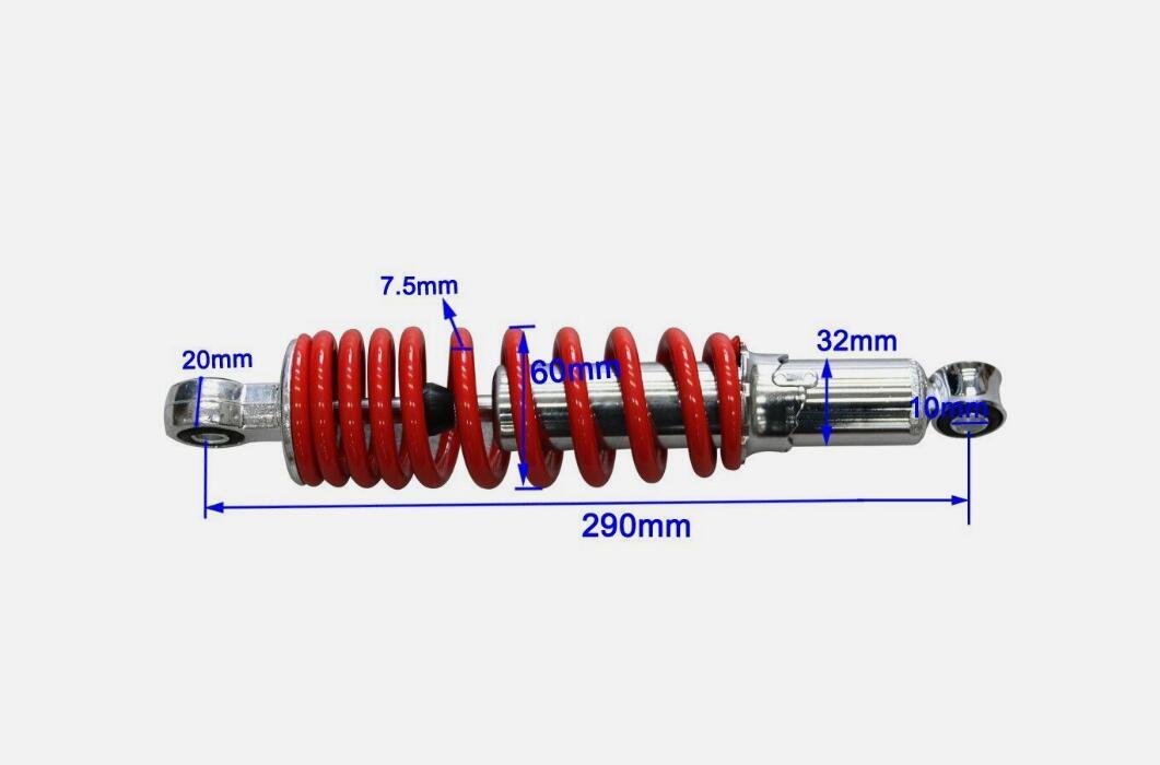 290mm Rear Shock Absorber Suspension 400lbs Honda Kawasaki Return Parts 95% New