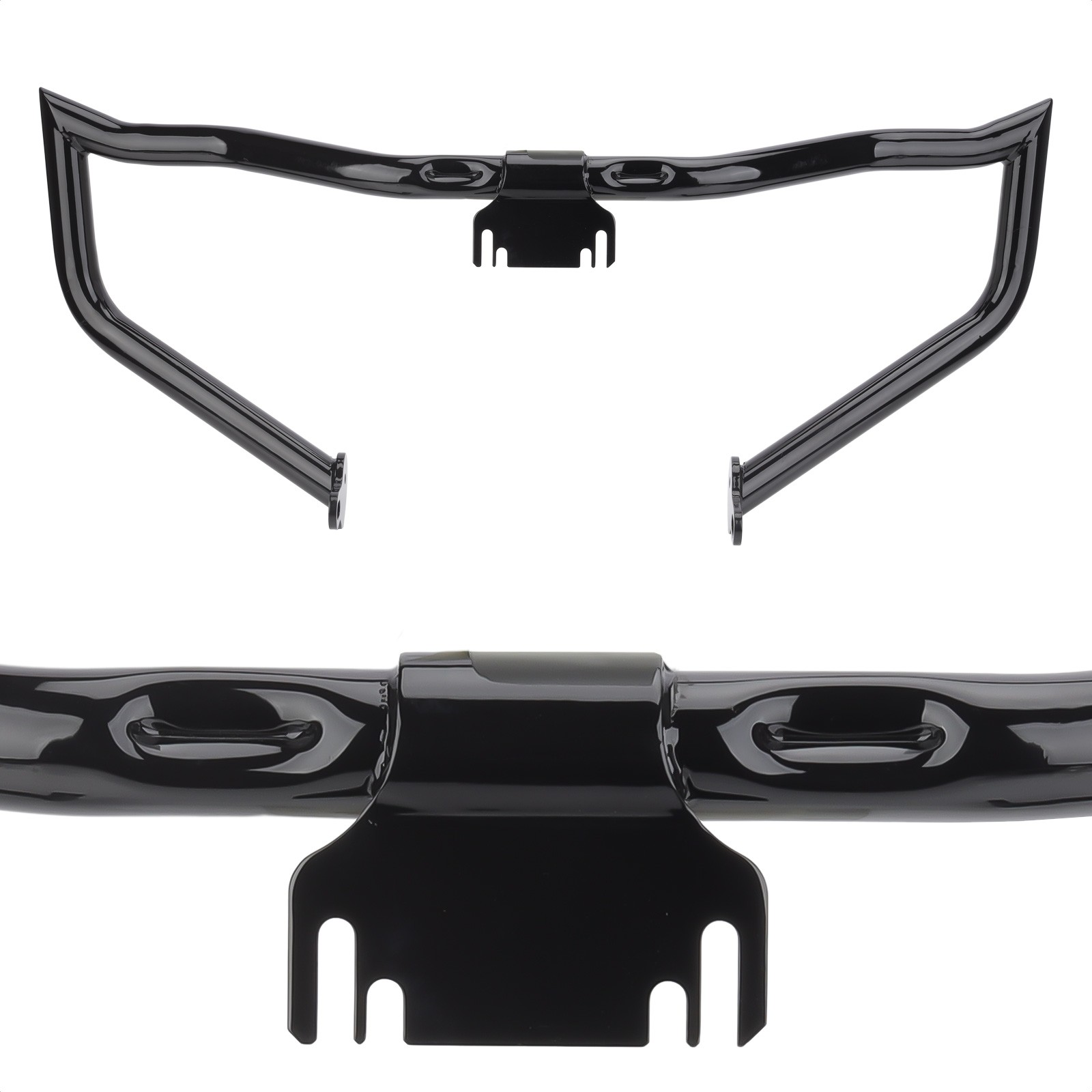 Vivid Black Chopped Engine Guard Fairing Support For Harley Road Glide 2009-2023