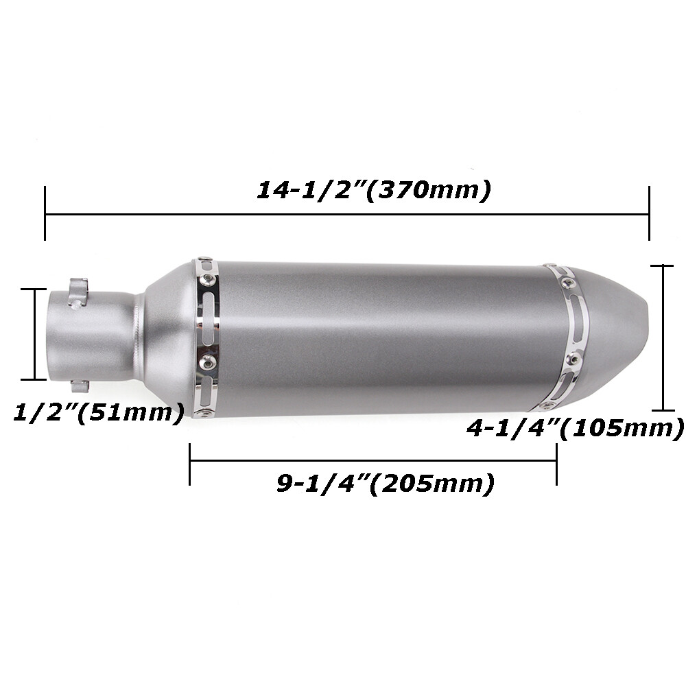 Universal Motorcycle ATV Slip-on 38-51mm Exhaust Muffler Pipe DB Killer Silencer
