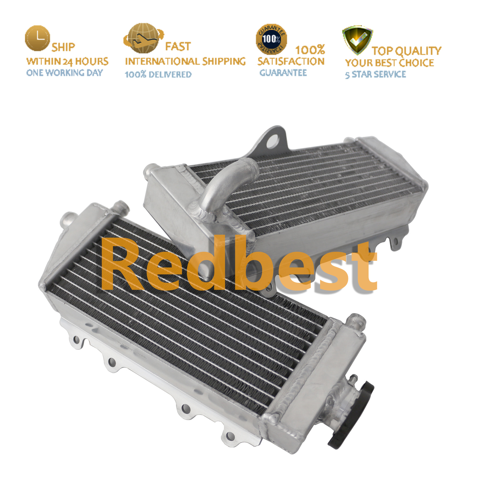 100%Leak Tested Aluminum Radiator For Yamaha YZ/WR250 2002-2019 YZ250X 2016-2019