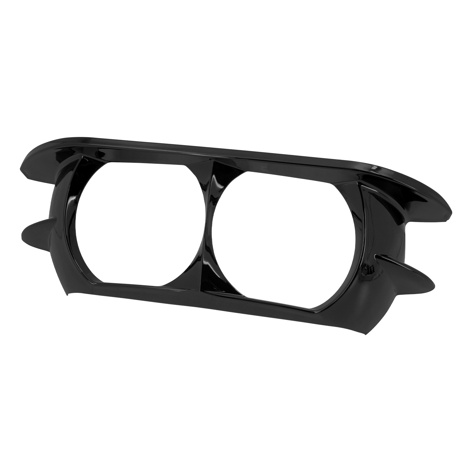 Vivid Black Headlamp Headlight Trim Cover Bezel Fit For Harley Road Glide 15-22
