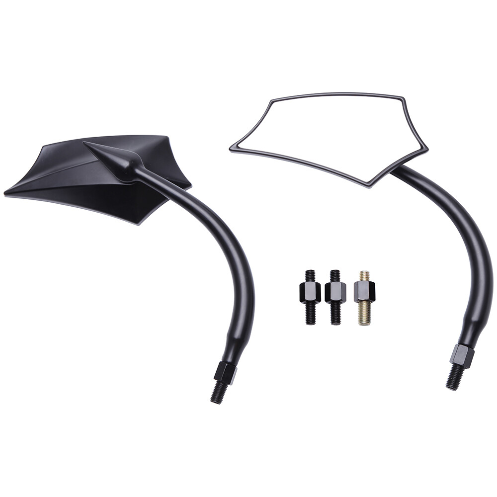 Black Motorcycle Mirrors For Harley Touring Street Glide Road King Sportster XL