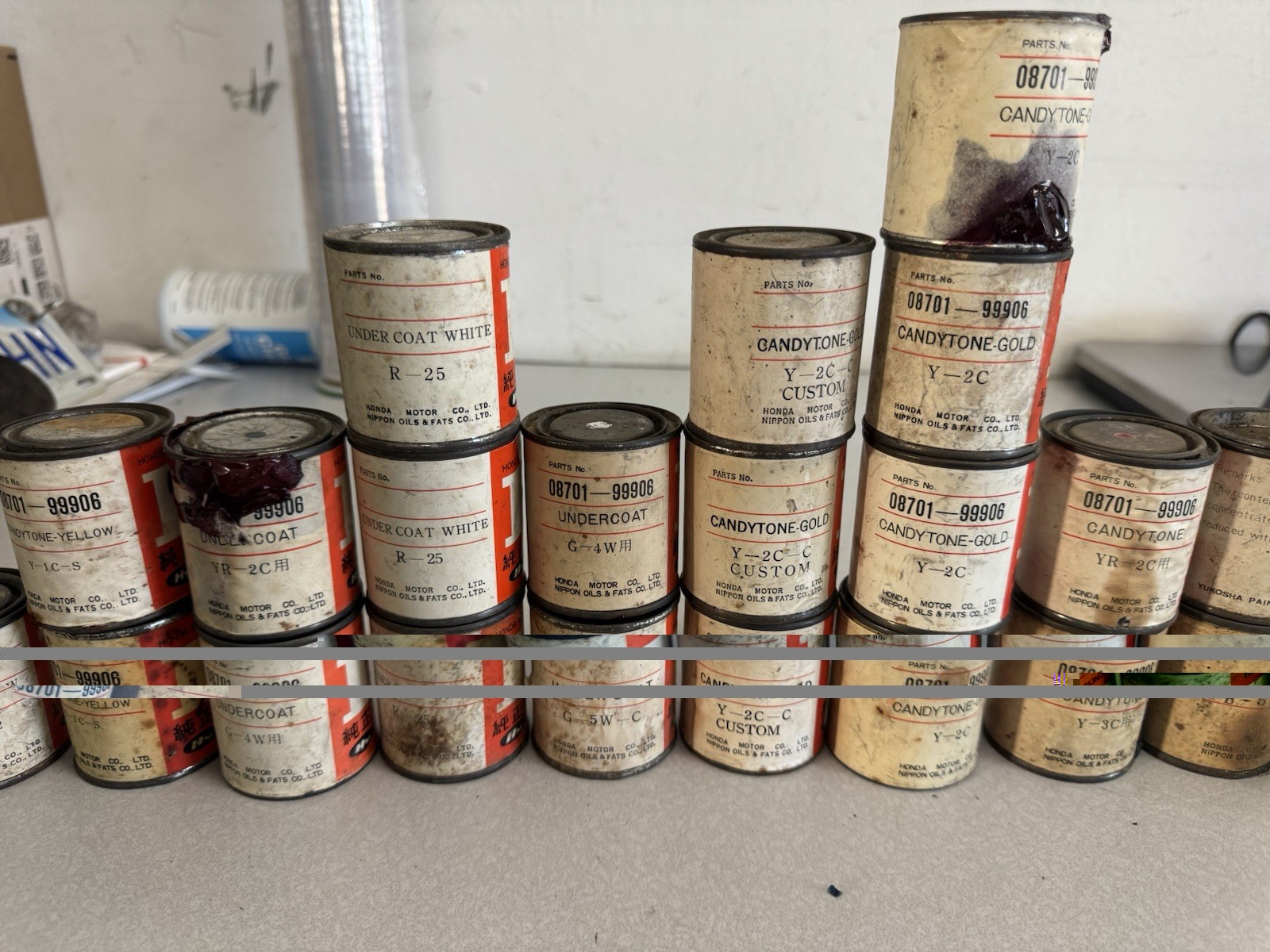 Vintage Honda Genuine Factory Touch Up Paint (Lot Of 26)