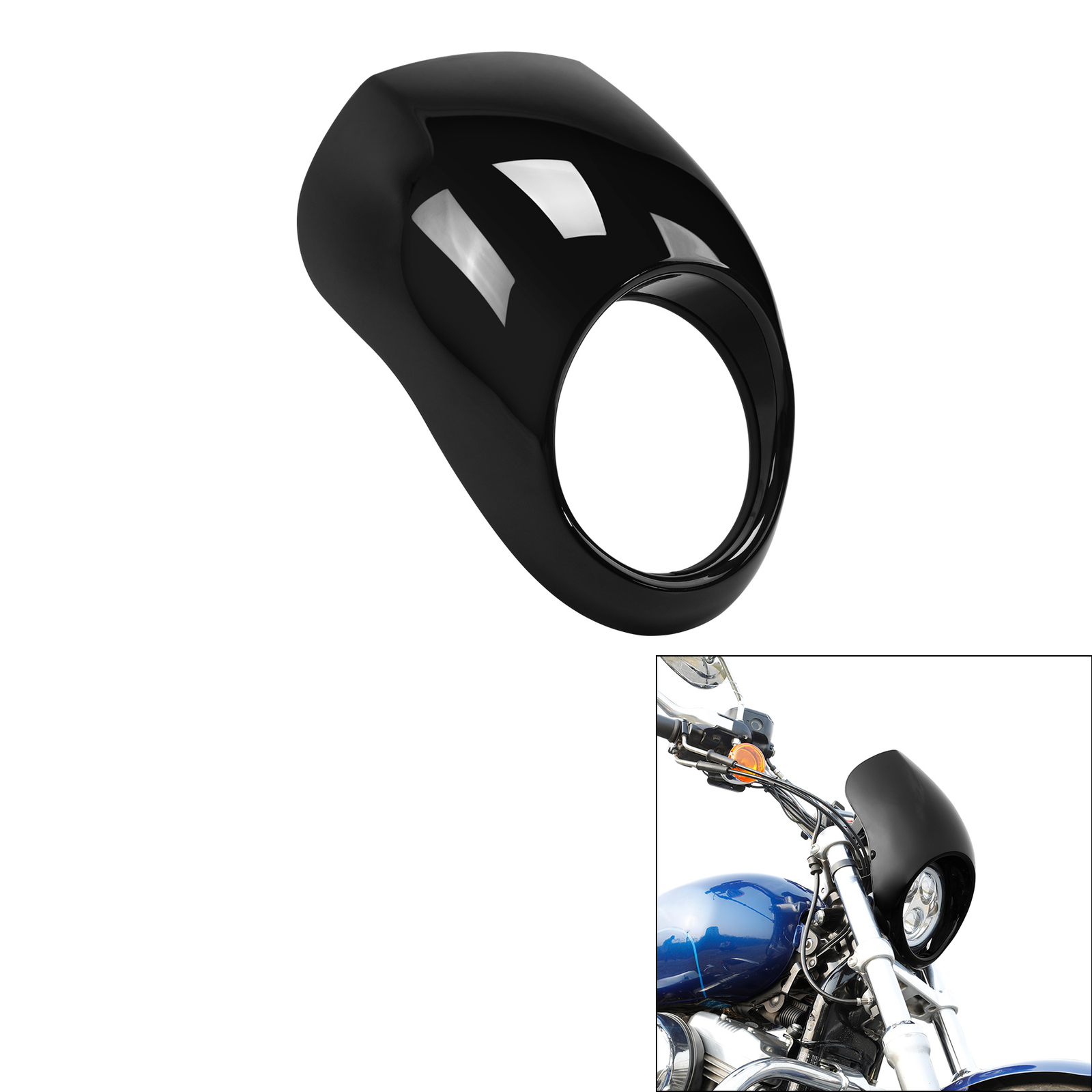 Cafe Headlight Fairing Custom Visor Fit For Harley Sportster DynaFX/XL Fork