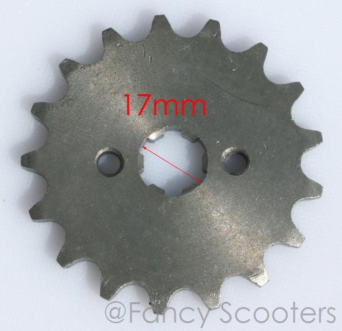 17 Teeth Front Drive Gear for 420 Chain X-15, X-19 Pocket bikes 110cc