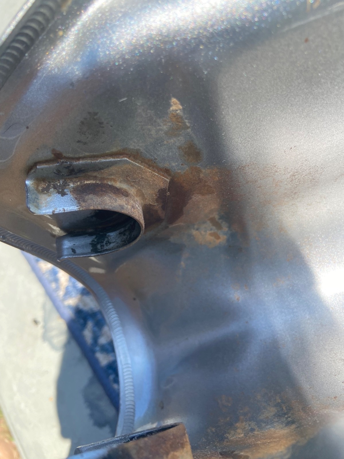 Yamaha TW200 OEM Fuel Gas Tank (1987–2020) – Original Silver/Black