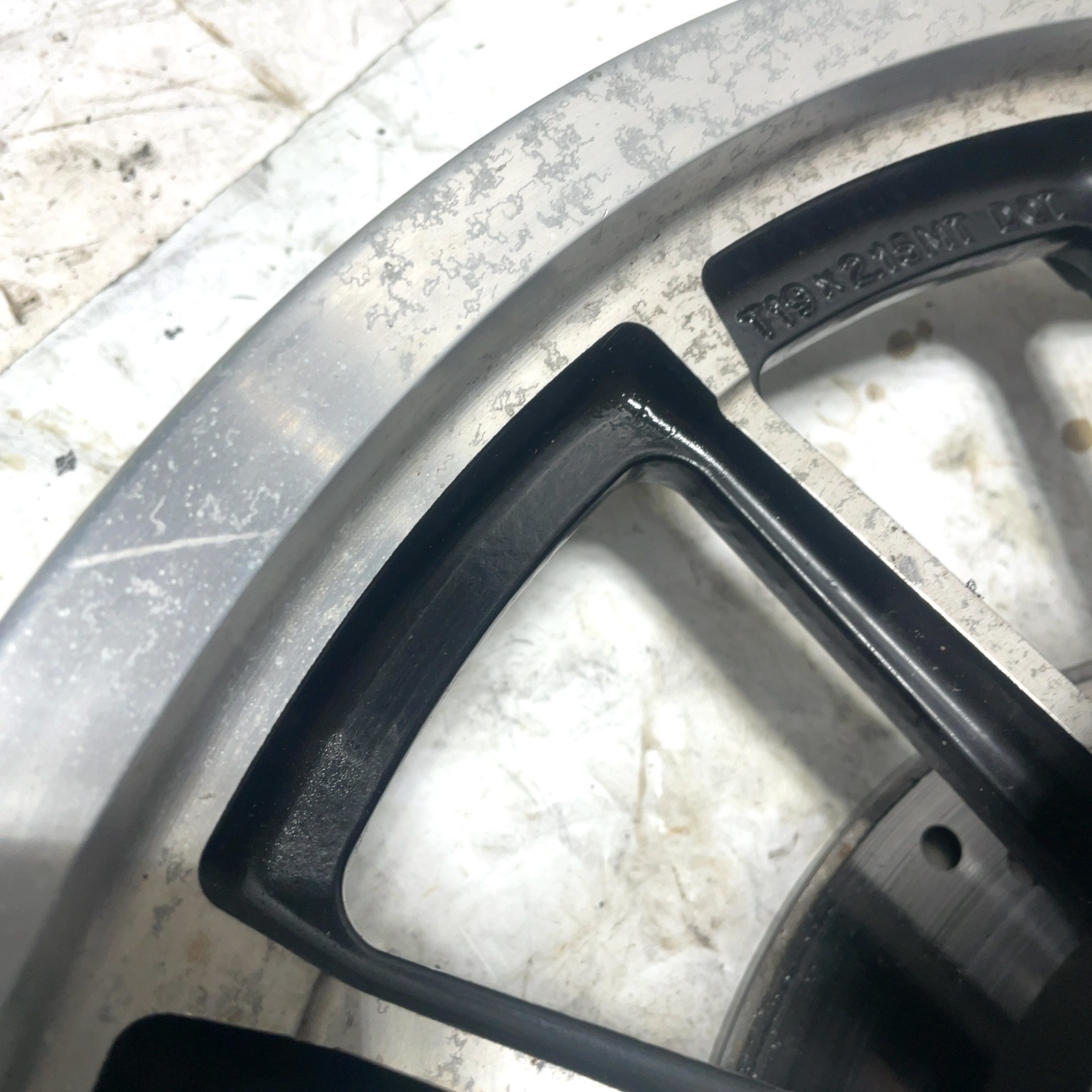 96-99 Harley Dyna Sportster 19×2.15 13 Spoke Front Wheel Black DUAL DISC
