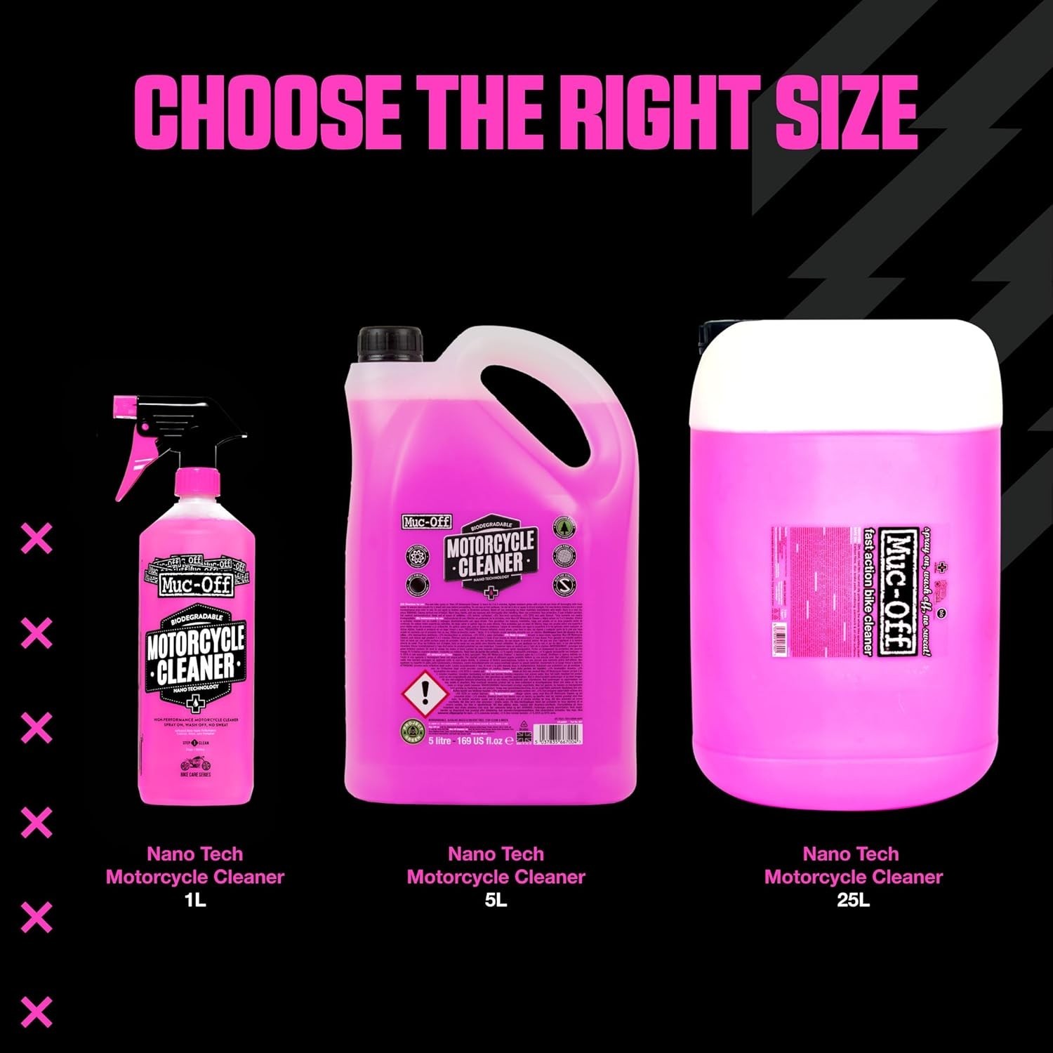 Eco-Friendly Nano-Tech Motorcycle Cleaning Spray 1 Liter with Rose Scent