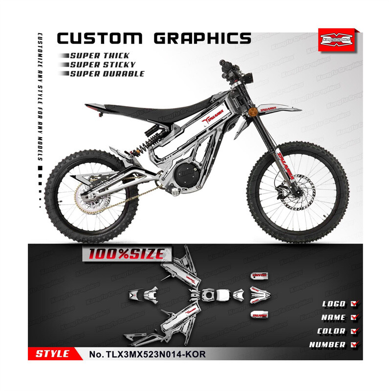 Full Graphics Vinyl Motorcycle Sticker Decal Kit for TALARIA X3 Dirt eBike