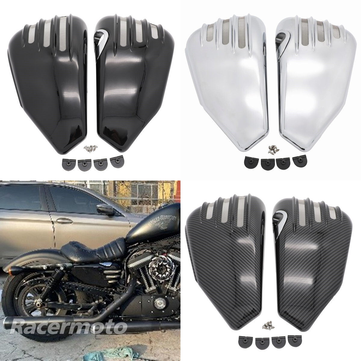ABS Battery side cover for Harley Sportster Iron XL 883 1200 Forty Eight 04-13