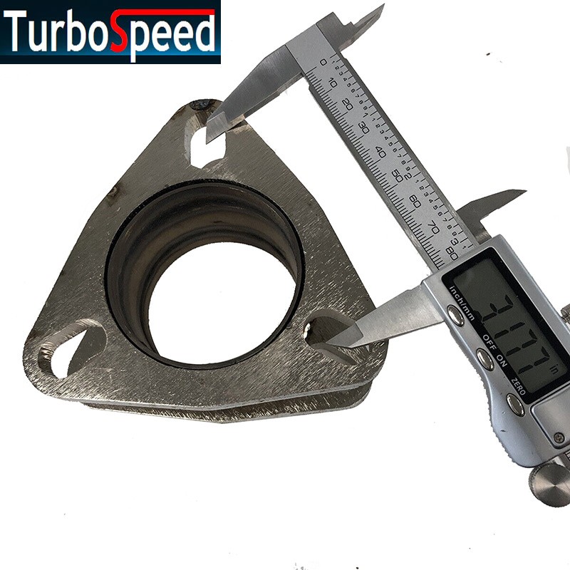 Universal 2.5″ 3 Bolt Mild Steel Exhaust Muffler Pipe Extension Flange Adapter