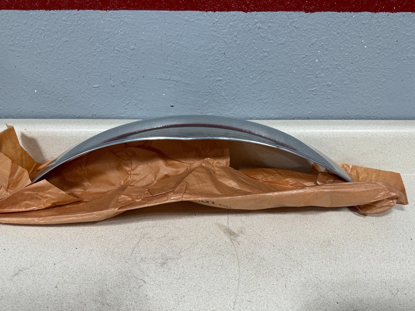 Vintage Universal Polished Aluminum Front Fender New in the Wrapper