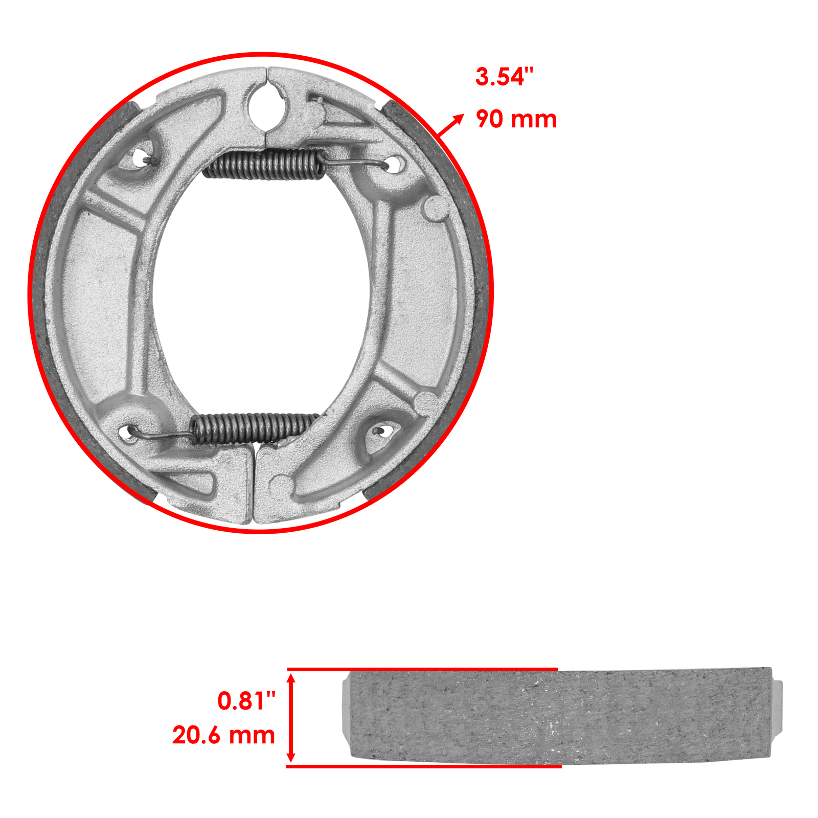 Front Brake Shoes for Honda XR70R 1997 1998 1999 2000 2001 2002 2003
