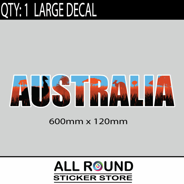 Australia Australian-Kangaroo. emu -sticker-decal-for-,-motorhome,-4×4-,-trailer