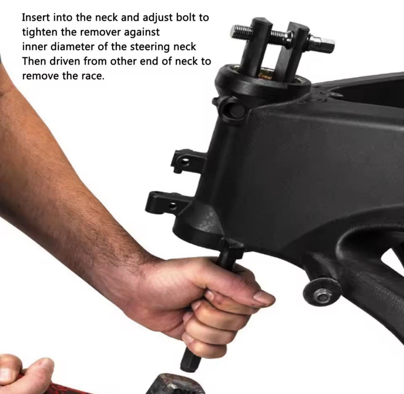Motorcycle Steering Neck Bearing Race Remover Tool Universal Puller