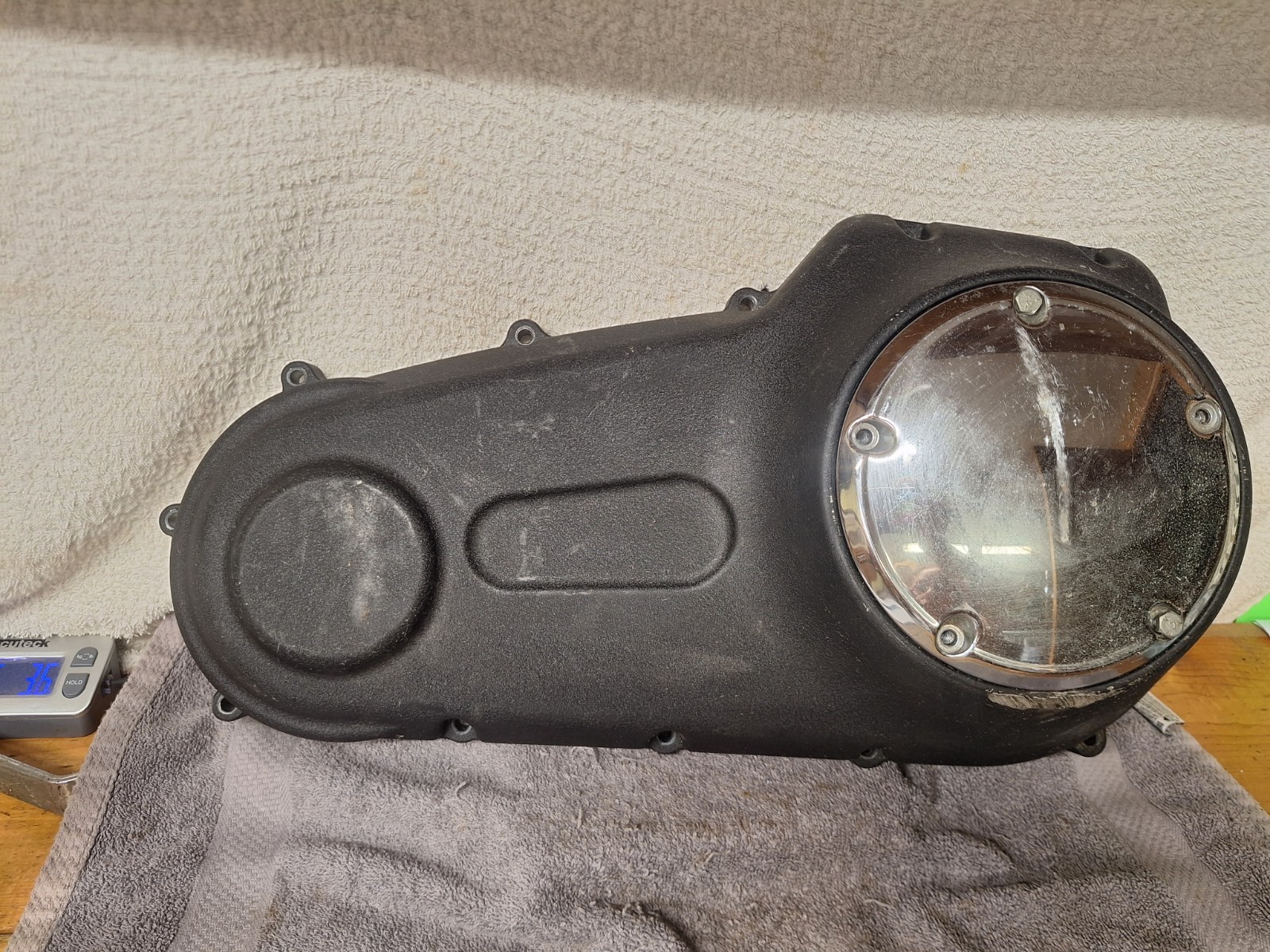 60784-06A Harley-Davidson Dyna Fat Bob Outer Primary Clutch Cover Wrinkle Black