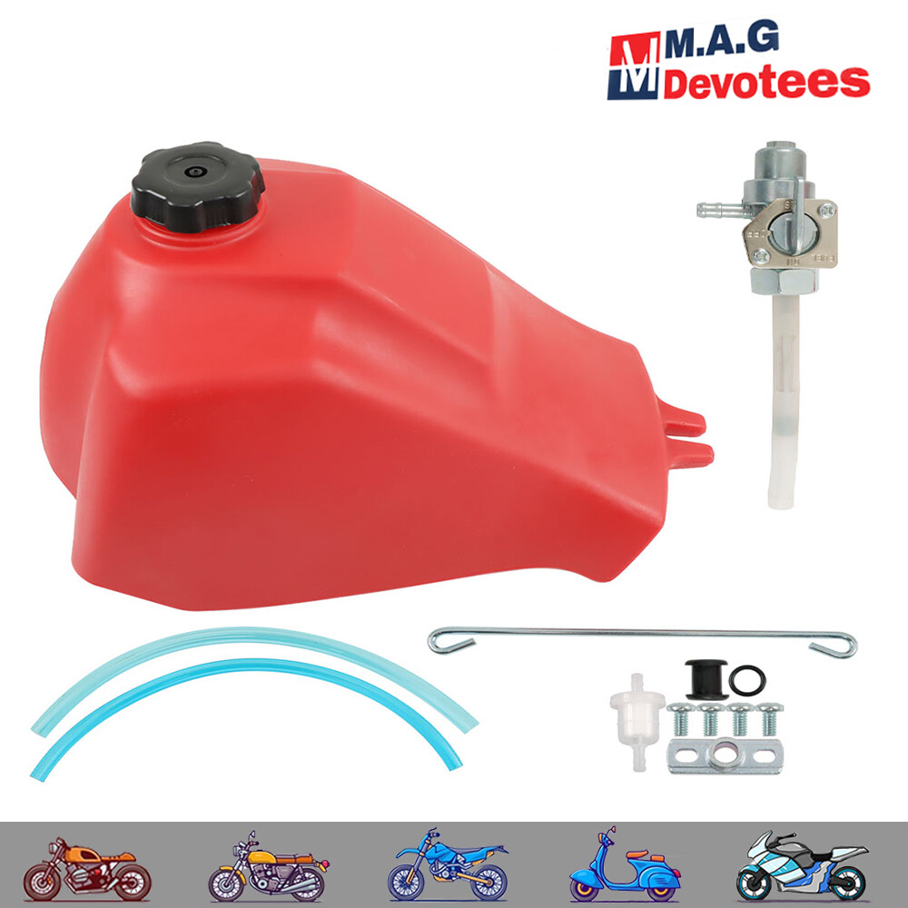For Honda ATC185 1980 ATC200 81-83 Big Red 200 Fuel Tank w/ Cap and Fuel Petcock