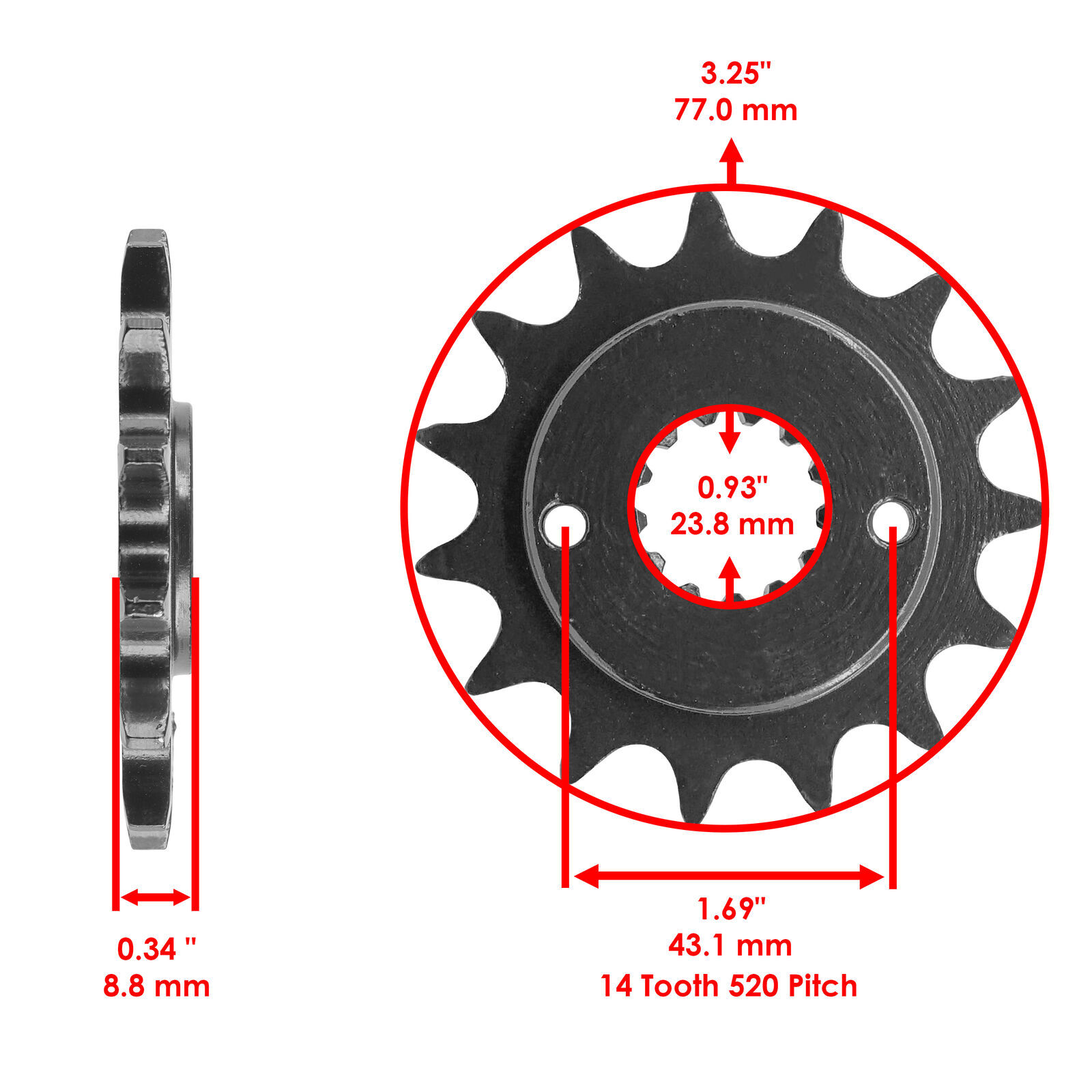Celox Drive Chain & Sprock For Kawasaki Ninja 250R EX250F 1988-2012 520 X 106