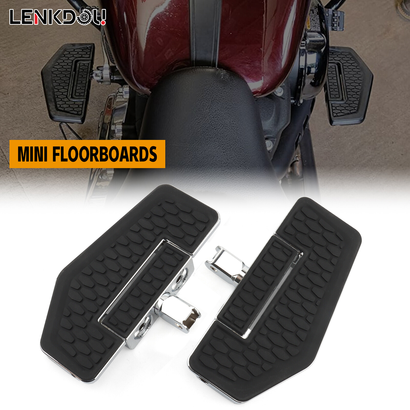 2X Front Foot Pegs Mini Board Pedal Rests For Honda VTX 1800C 1800F 1300C Shadow