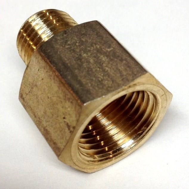 BRASS 3/8 NPT GAS TANK PETCOCK ADAPTOR 1/4″ NPT to 3/8″ NPT pnut axed chopper