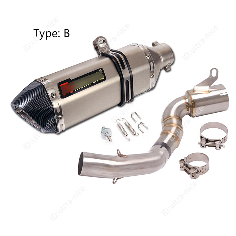 51mm Exhaust Muffler Pipe Mid Modified Catalyst for Adventure 390 250 2020-2023