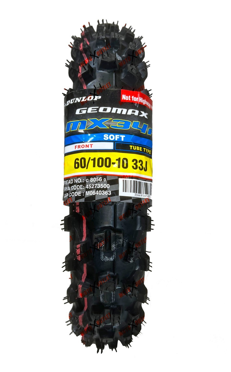 Dunlop 60/100-10 70/100-10 Tires Front Rear 2.50- 10 Set MX34 CFR50 SX50 TTR50