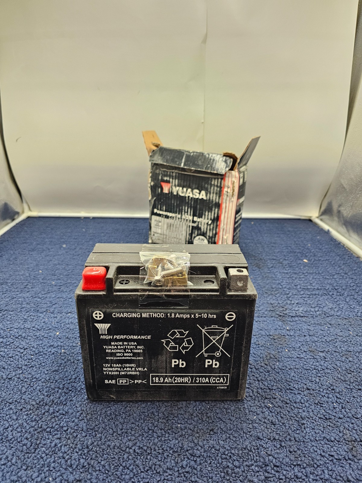 Yuasa YTX20H Free AGM 12 Volt Battery 12Ah Nonspillable