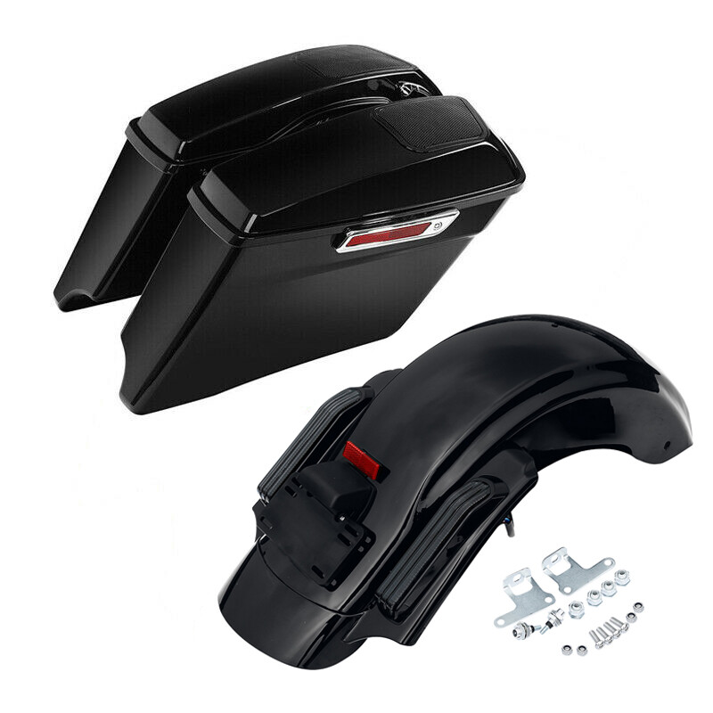 4″ Stretched Saddlebag Speaker Lid Rear Fender Fit For Harley Touring 2014-2023