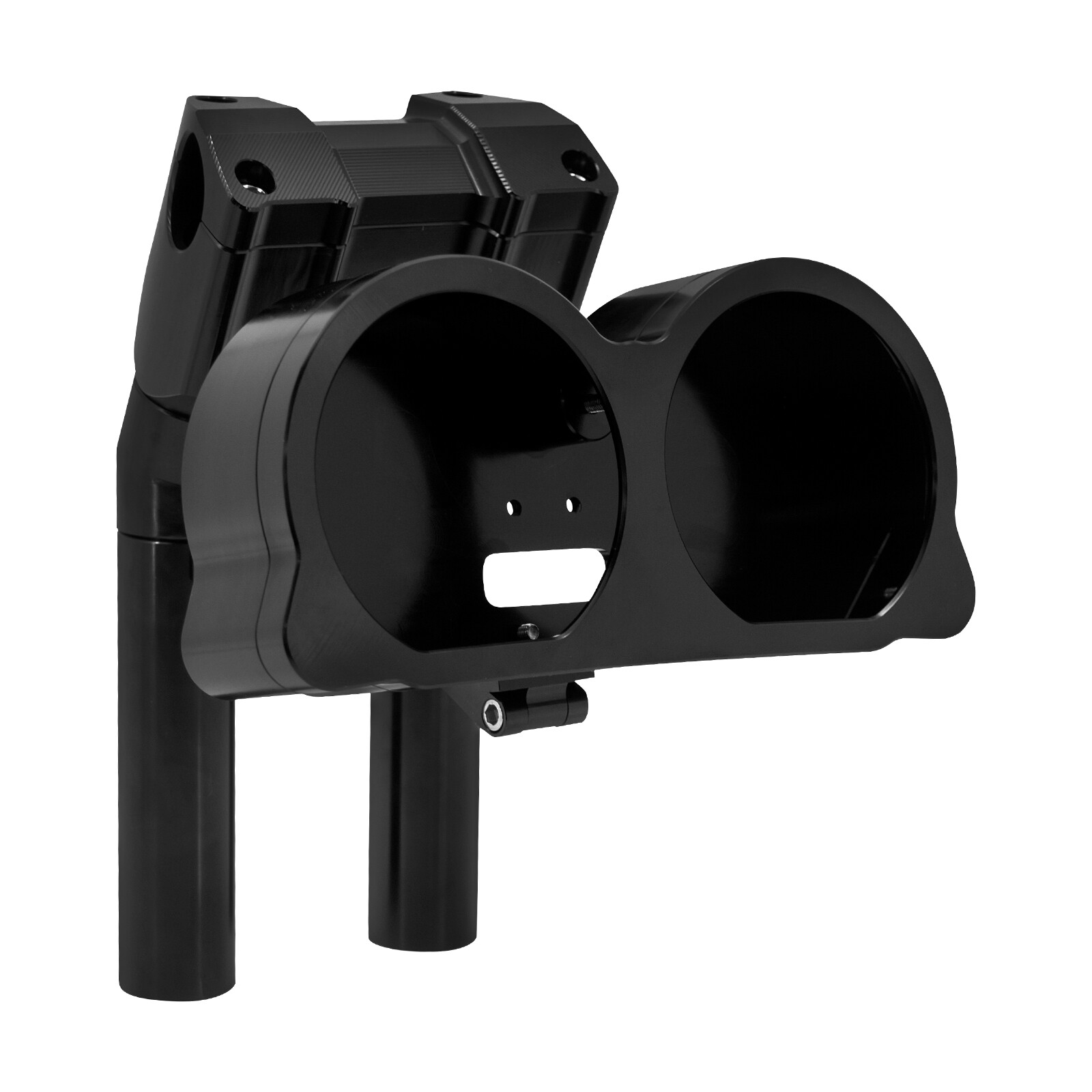 10″Handlebar Clamp Black Risers w/ Gauge Housing For Harley Road Glide 2015-2023