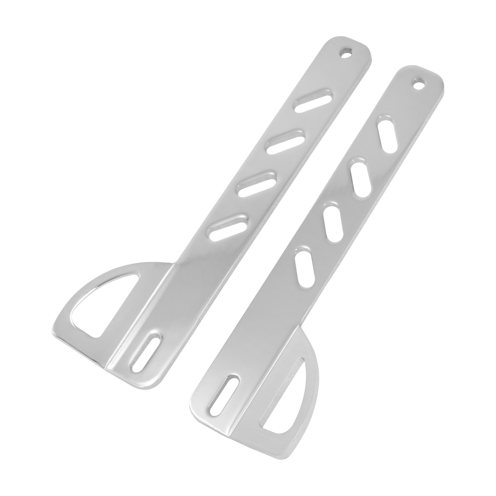 Chrome Front Fork Tie Down Brackets Mounting Holder Fit For Harley Softail 00-24