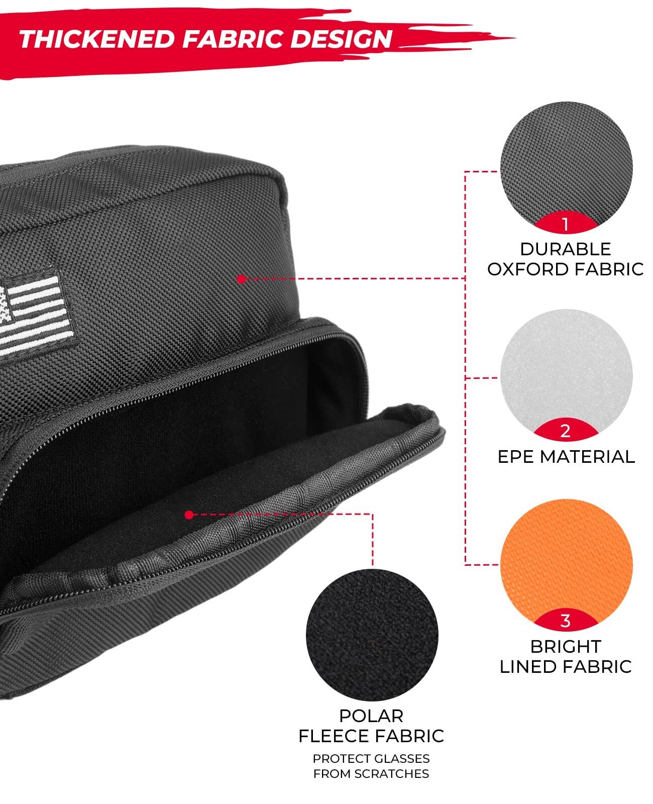 KEMIMOTO Universal Motorcycle Handlebar Bag Sissy Bar Bag Storage Fork Bag Black