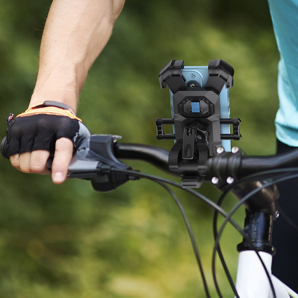 Auto Lock Motorcycle Phone Mount Bike Phone Holder Double Lock Anti-Vibration